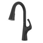 Pfister Talega Matte Black Kitchen Faucet with Pull Down Sprayer, High Arc Kitchen Sink Faucet with Pull Out Spray Head, Modern Home Décor, High Pressure Single Handle Kitchen Faucets