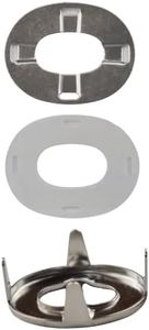 EZ-Xtend Fasteners Marine Grade, Twist Fastener Turn Button for Canvas with Clinch Plate and Flex Washer (Short Base - 10 PK)