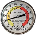 Midwest Hearth Professional Thermometer for Kamado Style Charcoal Grills (3" Dial)