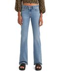 Levi's Women's Superlow Boot Jeans, (New) Medium Indigo Destructed, 32 Regular