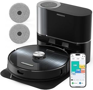 Proscenic M9 Robot Vacuum Cleaner With Mop, 4500Pa Robotic Vacuum Cleaner with 2.5L Self Emptying Station 60 Days Hands-Free,Double Rotating Mops, Lidar Navigation,3-In-1 Robot Vacuum for Pet Hair