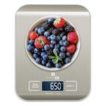 URBANFIX Stainless Steel Digital Kitchen Weighing Scale & Food Weight Machine for Diet, Nutrition, Health, Fitness, Baking & Cooking (5Kgs, Stainless Steel, 2 Years Warranty)
