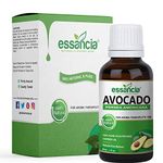 essancia - NATURALLY IN EVERY DROP Avocado Carrier Oil For Hair Growth,Skin Care,Face Massage,Oily Skin,Dark Circles,Acne & Body Massage. 100% Natural,Organic & Pure Cold Pressed Carrier Oils (30Ml)