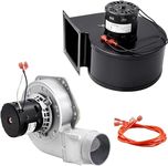 Criditpid PU-076002B Exhaust Blower & PU-4C447 Convection Blower Fan Kit for Englander 25-PDV, 55-SHP22, 55-TRP22 Pellet Stoves.