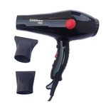 KANAKADHARA Hair Dryer, 2000 Watts Professional Hot and Cold Hair Dryers with 2 Switch Speed Setting and Thin Styling Nozzle,Diffuser, for Men and Women (standerd, 2 Nozzle)