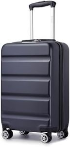 Kono 20" Cabin Luggage Suitcase | Durable Hard Shell | TSA Combination Lock | 4 Dual Spinner Wheels | Lightweight Hand Carry Travel Luggage Suitcases (Navy,55x35x22cm)