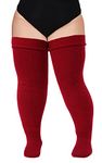 Plus Size Womens Thigh High Socks for Thick Thighs- Extra Long & Thick Over the Knee Stockings- Leg Warmer Boot Socks