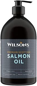 Wilsons - Salmon Oil for Dogs UK, Meal Supplement for Healthy Joints, Omega 3, 6, and 9, 100% Natural, Suitable for Adult Dogs and Puppies 2 Months and Up (1L)