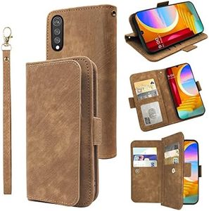 Furiet Compatible with LG Velvet 5G/LGVelvet Verizon G5 UW T-Mobile 2020 Wallet Case Wrist Strap Lanyard Leather Flip Card Holder Stand Accessories Cell Phone Cover for LM G900UM 4G Tmobile Brown