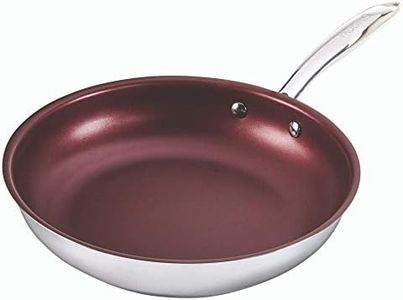 Paderno Canadian Signature Frying Pan | Stainless-Steel PFOA-Free Non-Stick Cookware with Riveted Stay Cool Handles | 11-Inch
