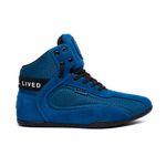 Dapp X-Series Weightlifting Gym Shoes for Men and Women | Leather Suede Exterior | Signature Flat Sole | Padded Interiors for Stability | Smart Cushioning | Wide Toe Box (Blue, UK Footwear Size System, Adult, Men, Numeric, Wide, 5)