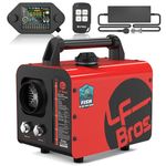 LF Bros Professional 5KW Diesel Heater- 12V/220V-240V Air Diesel Heater with Timer, Thermostat, Plateau Mode & Silent Oil Pump for Campervan, Ice Fishing Tent, Workshop (Red)