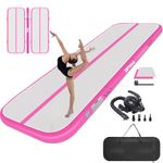 PPXIA Gymnastics Mat Air Mat Track 5 m 10 cm Height, Gym Mat Tumbling Mats with Complete Accessories, Inflatable Gymnastics Track Mat for Home Outdoor Yoga