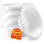 Shefa100 White Bowls - Plastic Bowls for Soup, Reusable & Washable, Heavy Duty Dinnerware - Ideal Set for Birthday, Parties, Camping, Catering 5 oz