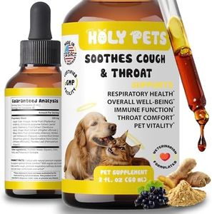 Holy Pets Cough Medicine for Dogs & Cats, Respiratory Infection Support - Sneezing Relief & Kennel Cough Treatment - Pet Asthma Support - Made with Natural Ingredients in The USA