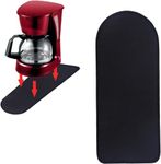 Coffee Maker Mat For Countertops,Appliance Sliders for Kitchen Appliances,Small Appliance Coffee Maker Slider,Coffee Machine Mat Sliding Tray.Coffee Accessories.Black Appliance Slider mat. (Medium)