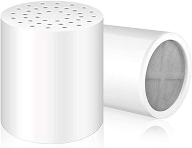 2 Pack Shower Filter Replacement Cartridge, 15 Stage Shower Head Filter Refill Cartridge, for Hard Water Chlorine Heavy Metal Impurity, Improve Skin Hair, Fit Any Similar Design Shower Water Filter