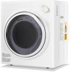 Elevon 1500W Portable Clothes Dryer, 3.5 cu.ft Electric Drying Machine for Laundry with Stainless Steel Tub for Apartment, Rvs, Dorms, Compact Dryer for Small Space, Black/White