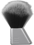 HYPE Vegan Shave Brush – Premium Synthetic Fibers, CNC Machined Aluminum Handle – Whips Up Luxurious Lather for a Smooth, Precise Shave - Silver