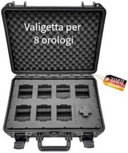 mc-cases® - valigetta porta orologi - ospita fino a 8 orologi - si chiude a chiave, resiste all'acqua, ben protetta - perfetta per viaggiare - Made in Germany