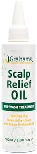 Grahams Natural Scalp Relief Oil - For Dry, Itchy & Flaky Scalp Psoriasis, Seborrheic Dermatitis & Dandruff Treatment - Hydrating, Moisturising, Exfoliating (1 x 100 ml)