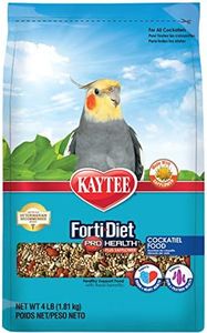 Kaytee Forti-Diet Pro Health Cockatiel Pet Bird Food with Safflower, 4 Pound