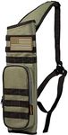 Legend Back Quiver - Tactical Arrow Holder, High-Density Polyester Fabric, Extra Shoulder Foam Padding - MOLLE System for Patches, Pouches - Zippered Storage for Archery & Hunting Accessories - Green