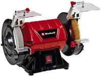 Einhell 150mm Dual Bench Grinder Polisher - 350W, 2980 RPM, 16mm Wide Coarse (K36) and Wire Brush Wheels - Electric Bench Polisher and Bench-Top Grinder for Grinding, Polishing and Sharpening