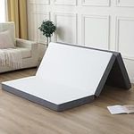 Folding Mattresses Full Size, YUGYVOB Foldable Mattress with Non-Slip Bottom and Removable Cover, 4-Inch Foam Mattress Fits Camping, Guest, Bed, RV, 73" x 52" x 4"