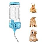 Pet Water Bottle [14mm Spout, 1200ml] Hanging Dog Water Dispenser Kennel Drinker Kettle Feeder BPA Free Cage Crate Hutch Puppy Cat Rabbit (Blue)