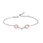 YFN Horse Jewelry Gift 925 Sterling Silver Girls Horse Adjustable Bracelet for Women Girls, 9 25 inch, Crystal, Cubic Zirconia