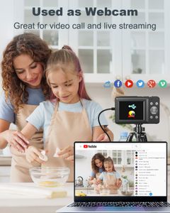 CAMKORY 44MP 1080P Digital Camera – Black