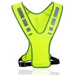 RUNQIN Hi Vis Reflective Running Gears with Pocket, Top Reflector Safety Vest High Visibility for Men Women, Breathable Reflectors Clothing, Adjustable Safety Warning Vest for jogging Hiking Cycling