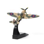 NUOTIE 1/72 Spitfire Fighter (MKVb W3458) Diecast Metal Model with Bracket WWII Military Aircraft Model Kit for Adult Collecting or Gift