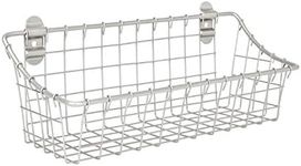 Spectrum Diversified Vintage Cabinet Door & Wall Mount Basket Kitchen Pantry Bath & Entryway Storage Organizer Tray Bin, Small, Pewter