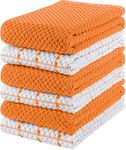 Utopia Towels Kitchen Towels [6 Pack], 38 x 64 cm, 100% Ring Spun Cotton Super Soft and Absorbent Dish Towels, Tea Towels and Bar Towels (Orange)