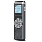 Digital Voice Recorder, KINPEE 16GB Audio Sound Recorder Portable MP3 Recorder Dictaphone for Meeting Lecture Rechargeable Recording Device Voice Activated Recorder with Playback for Interview