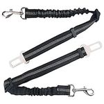 KUUQA 2Pcs Seat Belt for Dogs Adjustable Dog Seat Belt Pet Seat Belts Support All Cars