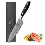 Damascus Chef Knife 7 Inch, Pro Grade 67 Layer VG10 Damascus Steel Japanese Knife Ultra Sharp Kitchen Knife, Santoku Knifefor Chopping, Slicing, Mincing and Dicing, with Gorgeous Gift Box