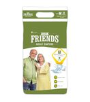 Friends Easy Adult Diapers Tape Style (Medium) with odour lock and Anti-Bacterial Absorbent Core- Waist Size 28-44 Inch ; 71.12-111.76 Cm