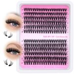 Wispy Individual Eyelashes Fluffy Lash Clusters 240Pcs Eyelash Clusters 40P+50P Lash Clusters Russian D Curl Lashes Individual Cluster Natural Look Eyelash Extensions DIY at Home (40+50P,10-18mm)