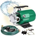 SumpMarine Water Transfer Pump, 115V 330 Gallon Per Hour - Portable Electric Utility Pump with 6' Water Hose Kit - To Remove Water From Garden, Hot Tub, Rain Barrel, Pool, Ponds, Aquariums, and More