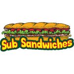 SUB Sandwiches 12" Concession Decal Sign cart Trailer Stand Sticker Equipment