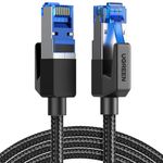 UGREEN Cat 8 Ethernet Cable 15FT, High Speed Braided 40Gbps 2000Mhz Network Cord Cat8 RJ45 Shielded Indoor Heavy Duty LAN Cables Compatible for Gaming PC PS5 PS4 PS3 Xbox Modem Router 15FT