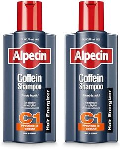 Alpecin Coffein Shampoo C1 2 x 375 ml | Shampoo contro diradamento capelli | Shampoo anticaduta uomo | Alpecin Coffein Shampoo contro la caduta ereditaria dei capelli | Rinforza le radici dei capelli