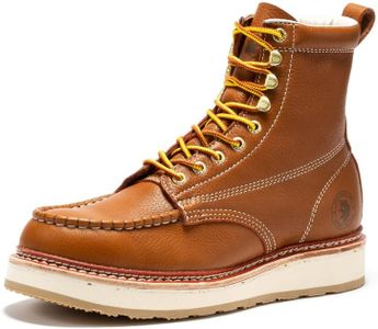 ROCKROOSTER Norwood - Mens Soft Toe, Durable Goodyear Welt & Comfortable Coolmax Lining Rubber Outsole Work Boots for Men SAP611-10