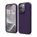 elago Compatible with iPhone 14 Pro Case, Liquid Silicone Case, Full Body Protective Cover, Shockproof, Slim Phone Case, Anti-Scratch Soft Microfiber Lining, 6.1 inch (Deep Purple)