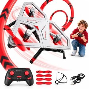 A ALPHA RC Plane for Kids DeltaDart Challenge, 2.4GHz DIY Obstacle Course Airplane Toy, Rechargeable Flying Game, Beginner-Friendly Indoor Plane for Tabletop Play, Detachable Bumper Guard