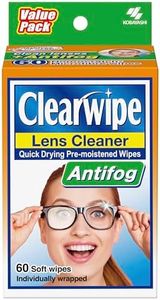 Clearwipe Anti-Fog Lens Cleaner 60 Wipes - Effective Streak-Free Cleaning with Anti-fog for Glasses & Lenses