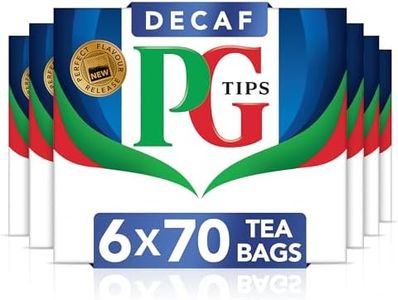 New! PG Tips Decaf 70, Pack of 6 (Total 420 Tea Bags), Smooth And Refreshing Tea Taste, Decaffeinated Black Tea